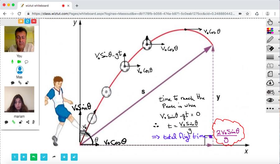 An online tutoring session An online tutoring session